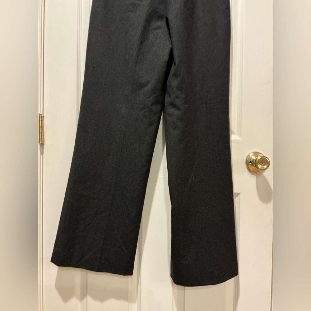 J. Crew Italian Merino Wool Wide Leg Pant Charcoal Trouser Career Casual Woman 8 - Picture 10 of 11